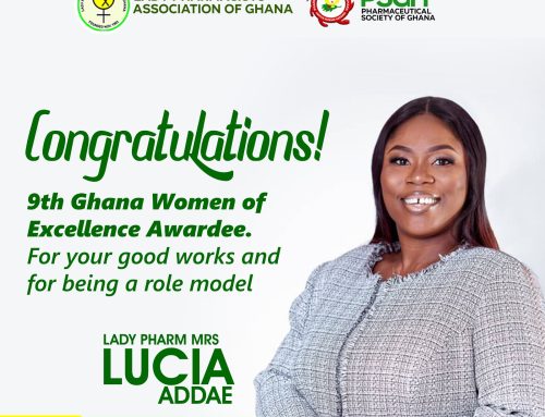 Pharm. Lucia Addae of LAPAG honored with Ghana Women of Excellence Award